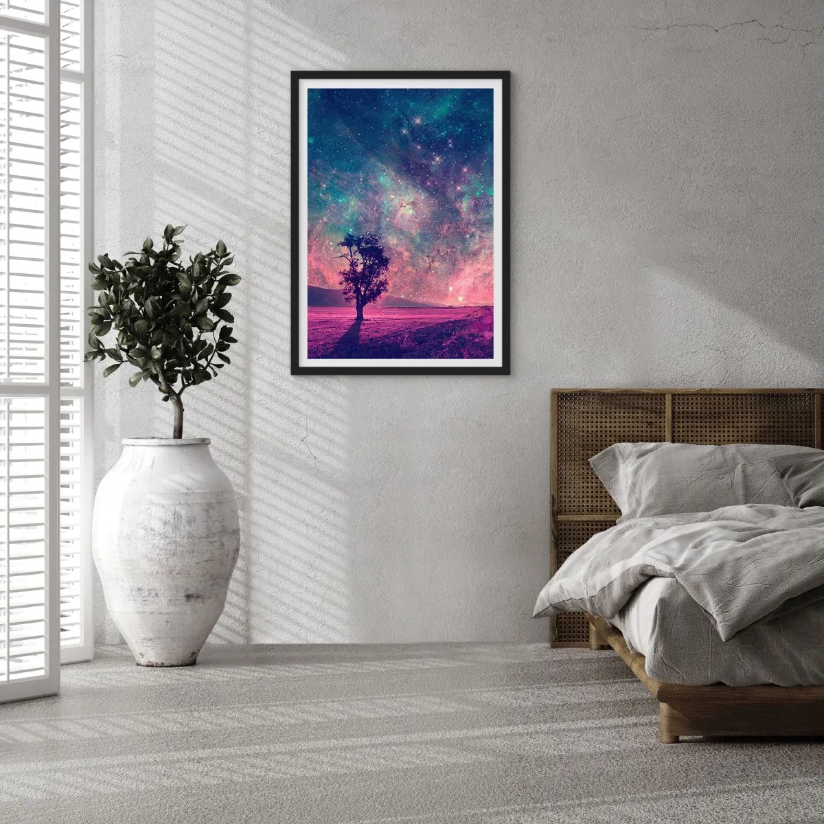 Poster in einem schwarzem Rahmen - Unter dem magischen Himmel - 40x50 cm