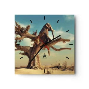 Wanduhr - Glasuhr - Ein neuer Standpunkt - 40x40 cm