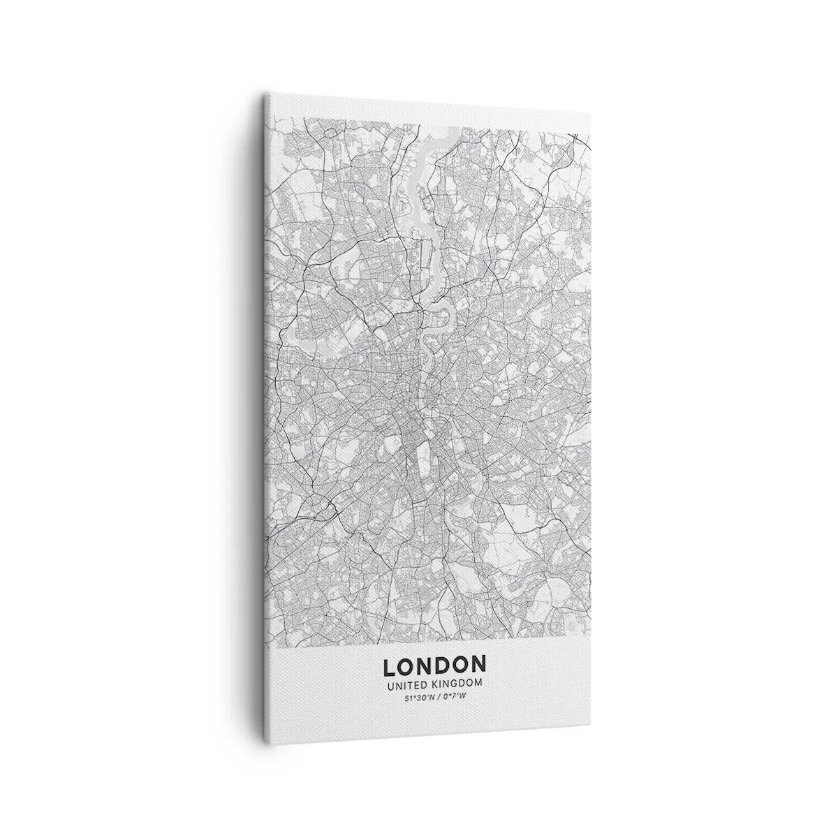 Bild auf Leinwand - Leinwandbild - Karte des Labyrinths von London - 45x80 cm
