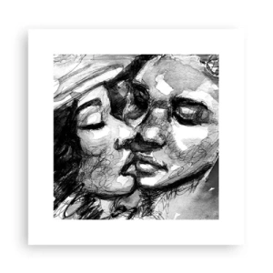 Poster - Zärtlicher Moment - 30x30 cm