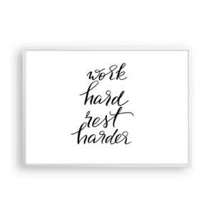 Poster in einem weißen Rahmen - Lebensbalance - 100x70 cm