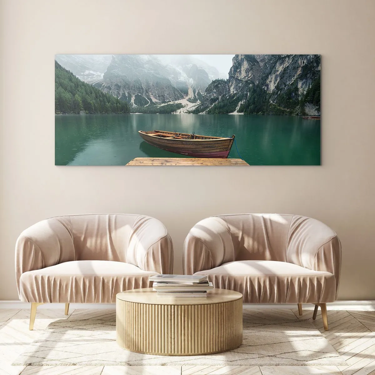 Glasbild - Bild auf glas - Und die stolzen Felsen der Stirn - 90x30 cm