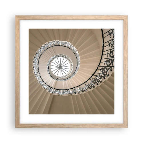 Poster in einem Rahmen aus heller Eiche - Im Inneren der Muschel - 40x40 cm