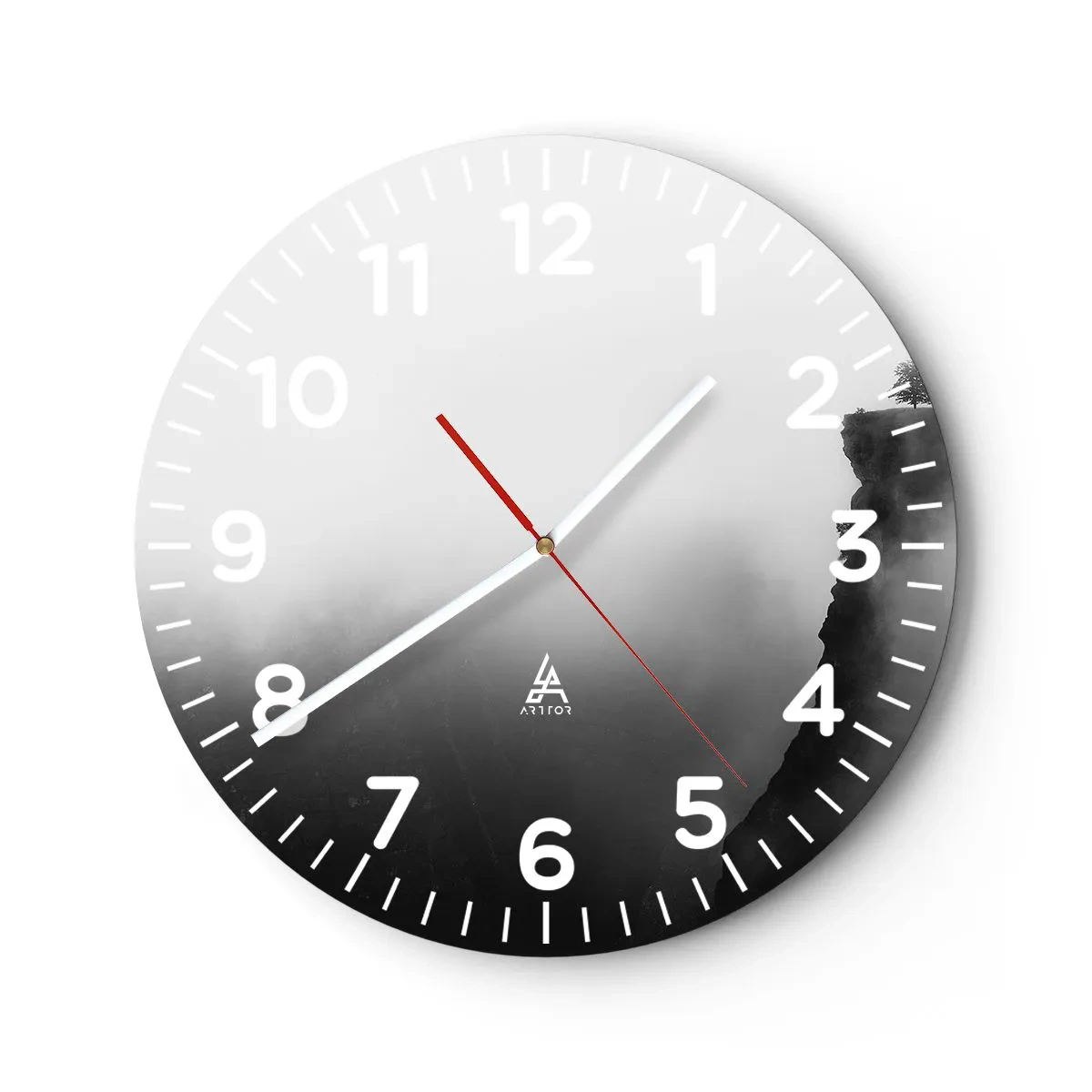 Wanduhr - Glasuhr - Am Rande der Welt - 30x30 cm