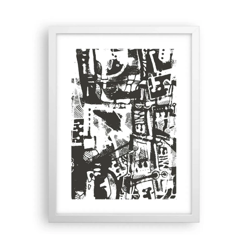 Poster in einem weißen Rahmen - Ordnung oder Chaos? - 30x40 cm