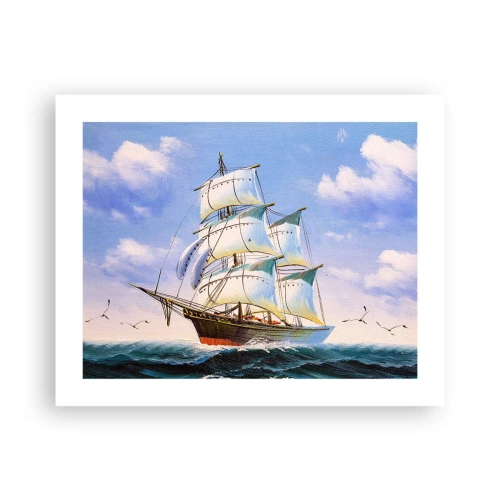 Poster - Mit Stolz mit dem Wind - 50x40 cm