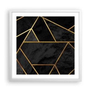 Poster in einem weißen Rahmen - Dunkelheit und Glanz - 50x50 cm
