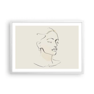 Poster in einem weißen Rahmen - Eine bestimmte Linie - 70x50 cm