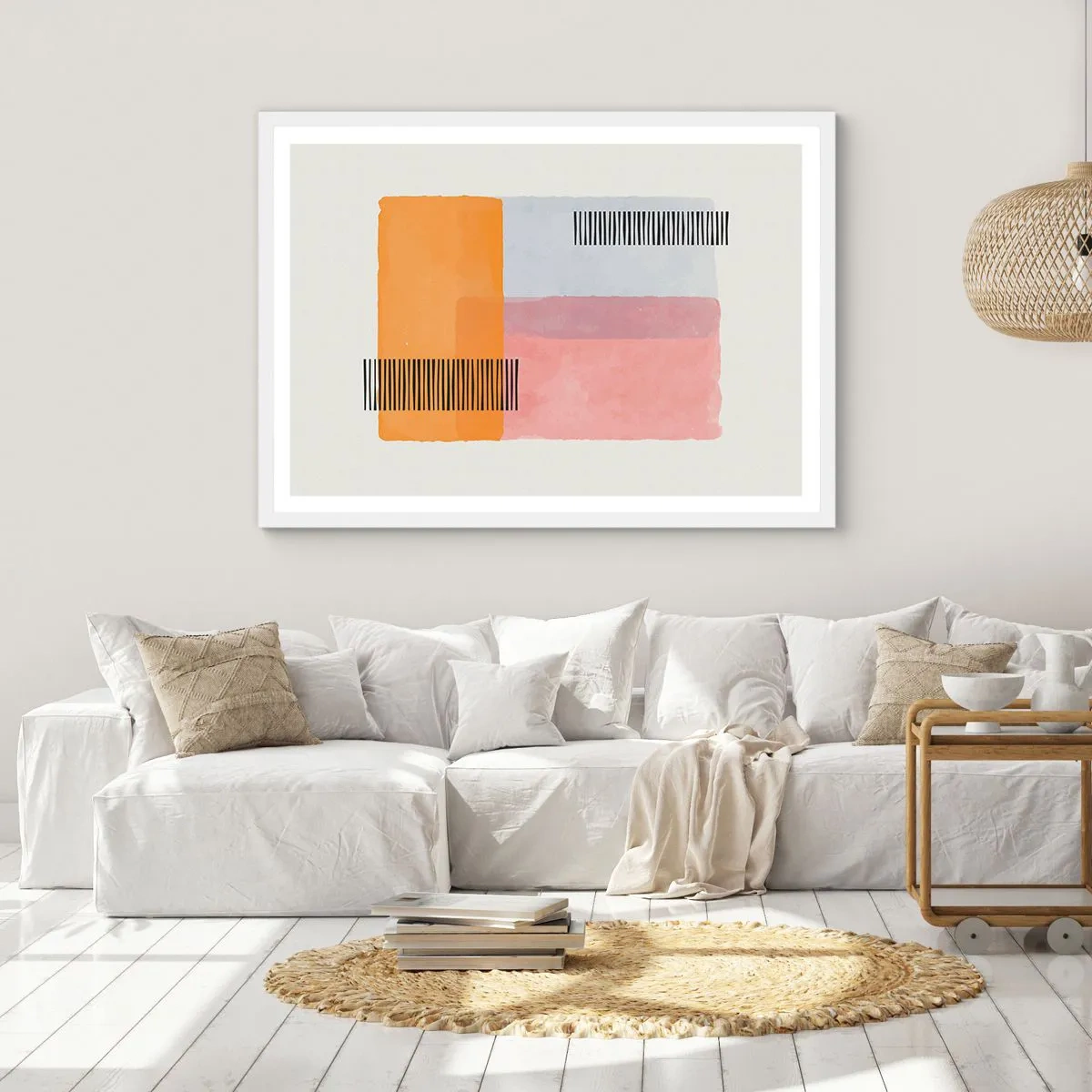 Poster in einem weißen Rahmen - Von Ecke zu Ecke - 50x40 cm