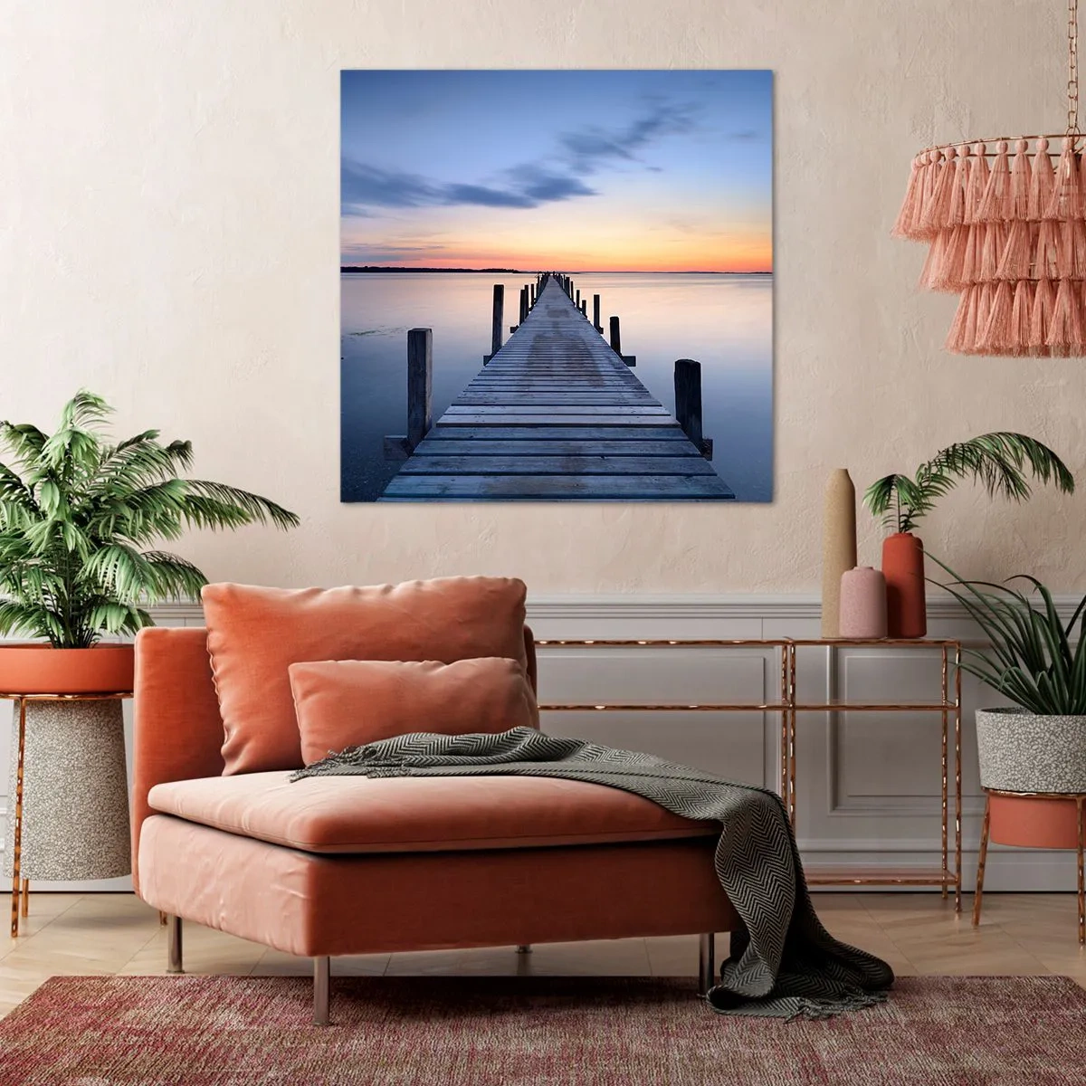 Bild auf Leinwand - Leinwandbild - Die Ruhe einer heiteren Dämmerung - 50x50 cm