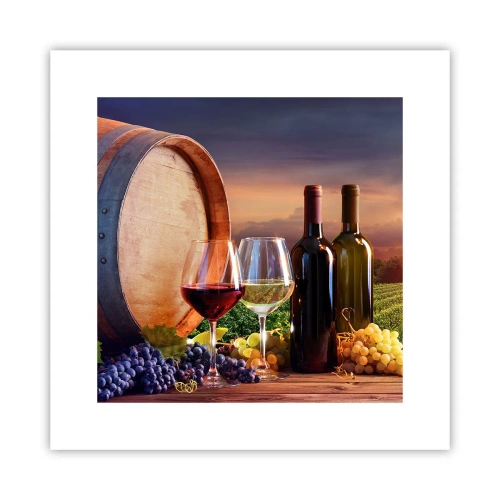 Poster - Hier schmeckt das Leben - 30x30 cm