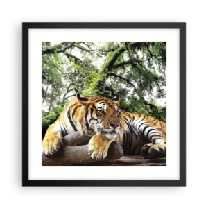 Poster in einem schwarzem Rahmen - Hochachtungsvoll - 40x40 cm