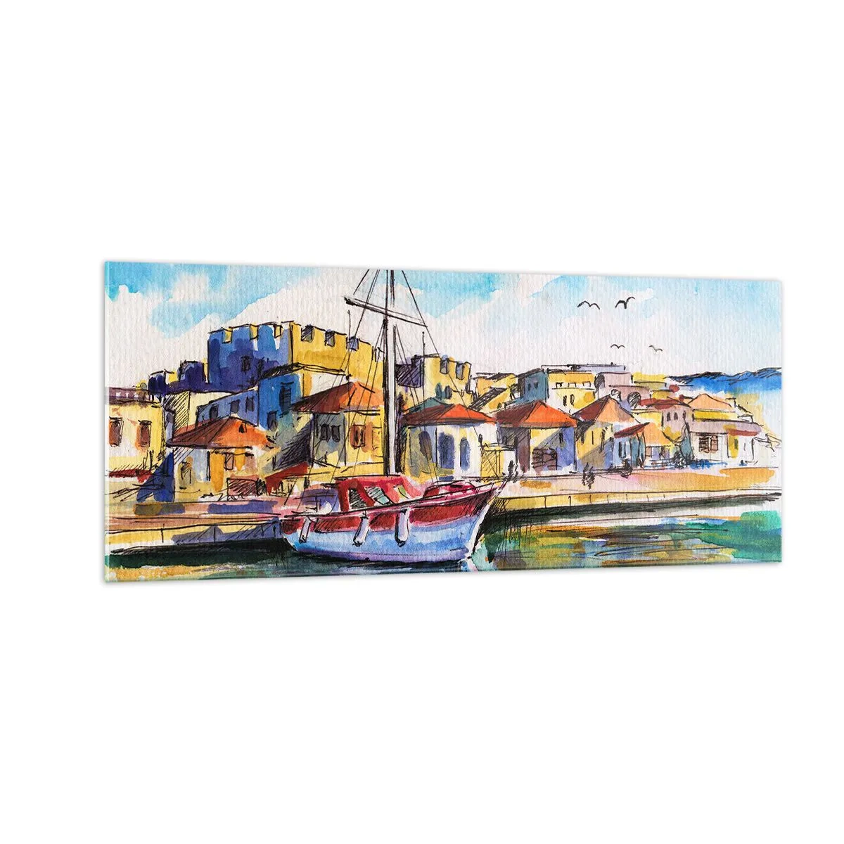 Glasbild - Bild auf glas - Regenbogennachmittag - 100x40 cm