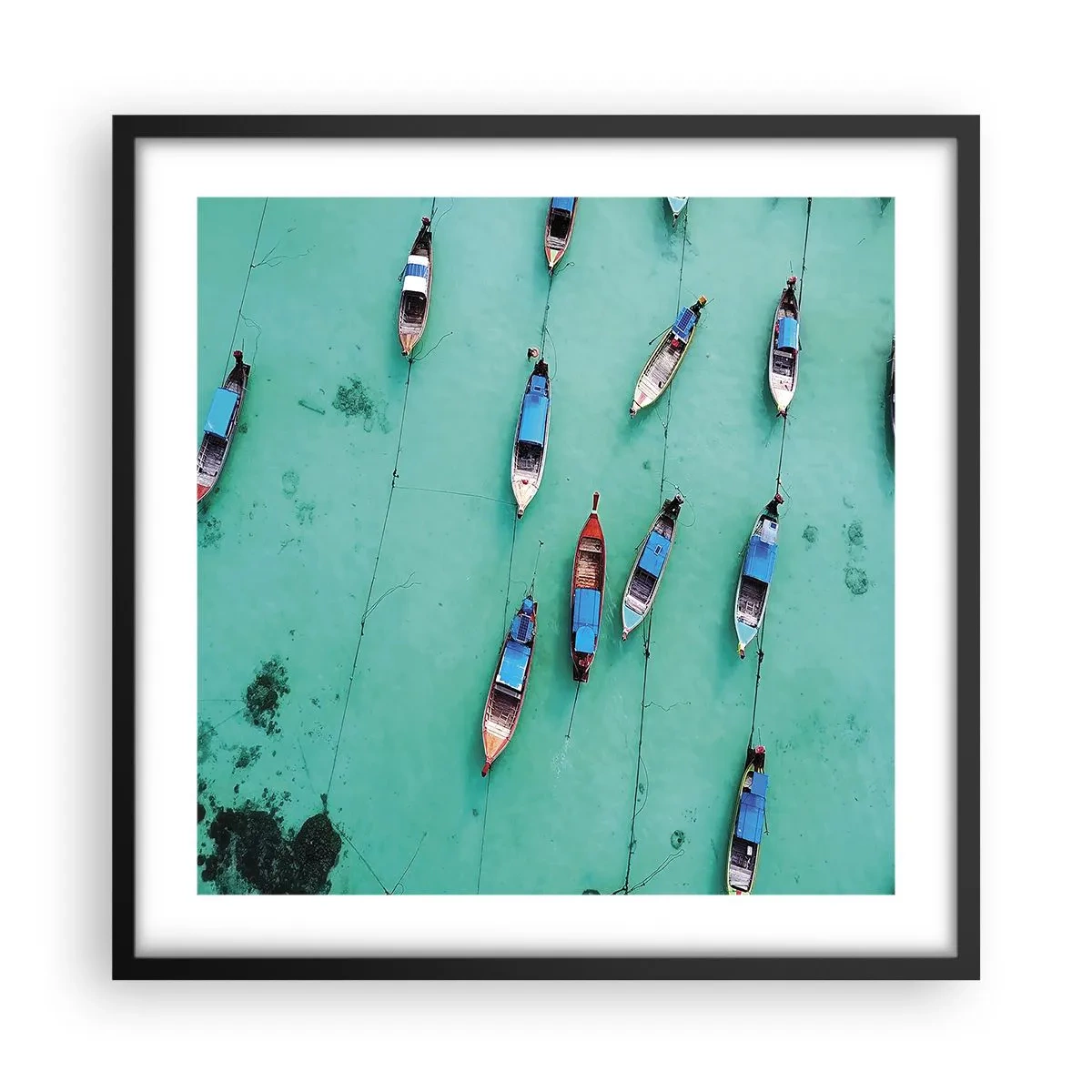 Poster in einem schwarzem Rahmen - In freudiger Erwartung - 50x50 cm