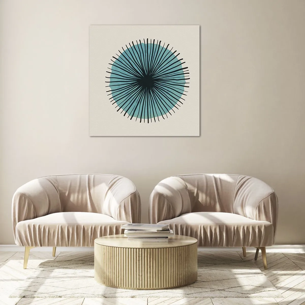 Glasbild - Bild auf glas - Strahlend im Blau - 30x30 cm