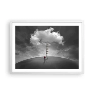 Poster in einem weißen Rahmen - Alles ist möglich - 70x50 cm