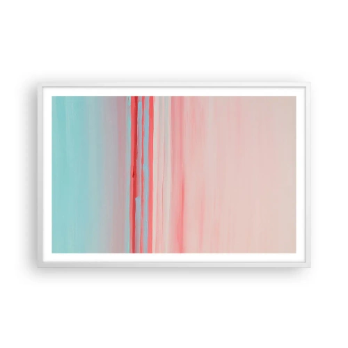 Poster in einem weißen Rahmen - Abstraktion im Morgengrauen - 91x61 cm