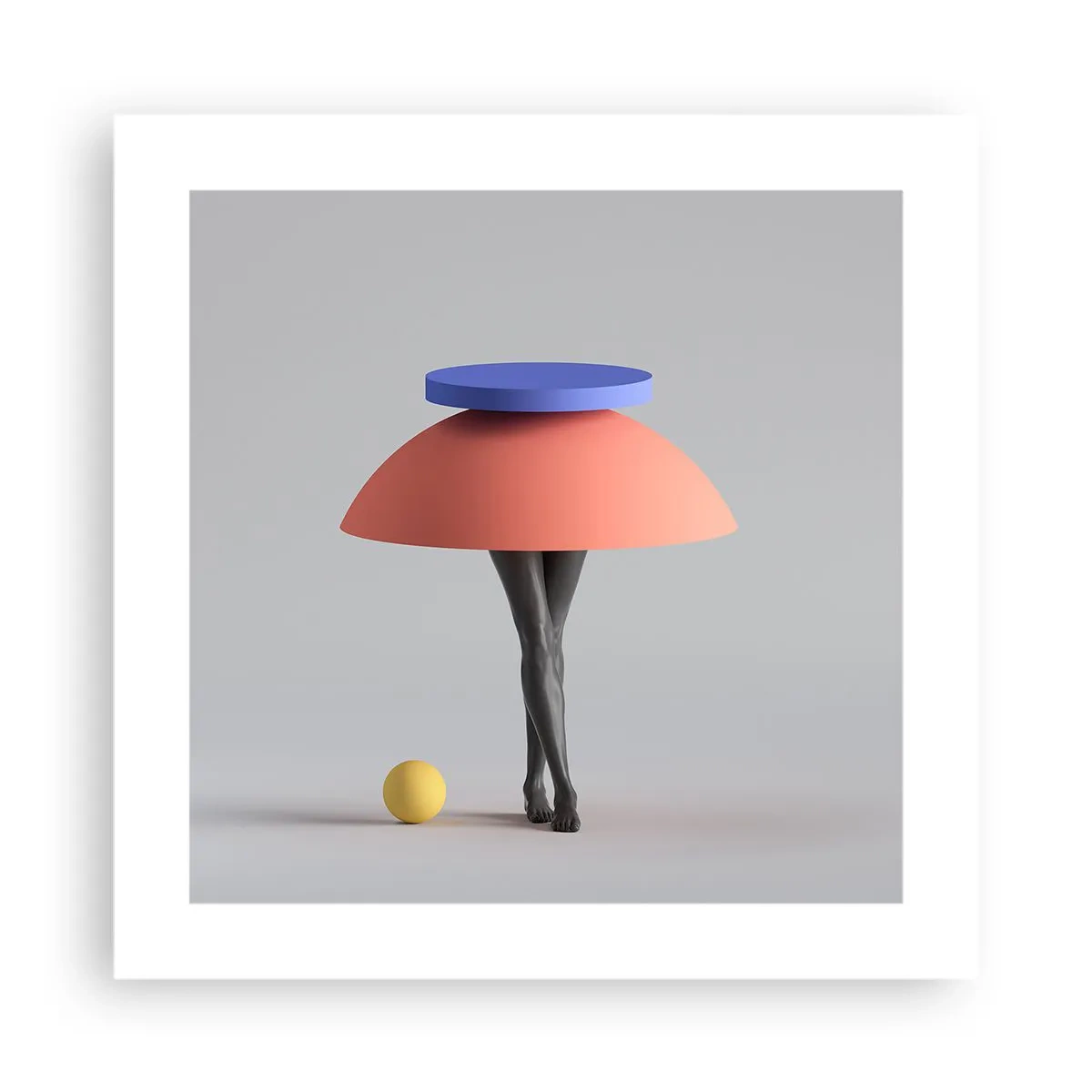 Poster - Surrealistische Komposition - 40x40 cm