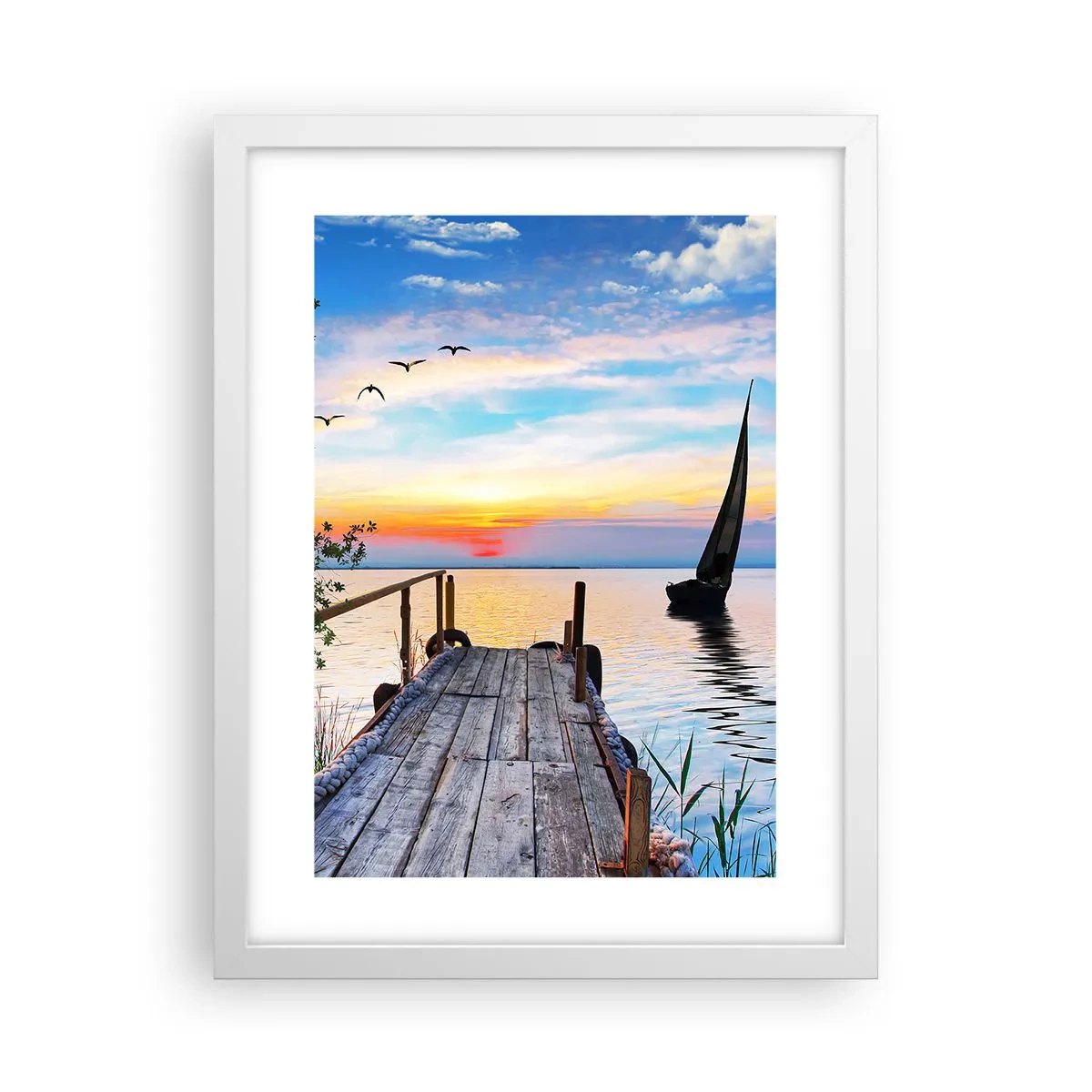 Poster in einem weißen Rahmen - Guten Abend - 30x40 cm