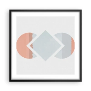 Poster in einem schwarzem Rahmen - Die Situation ist klar - 50x50 cm