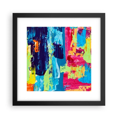 Poster in einem schwarzem Rahmen - Das Leben ist wunderschoen! - 30x30 cm