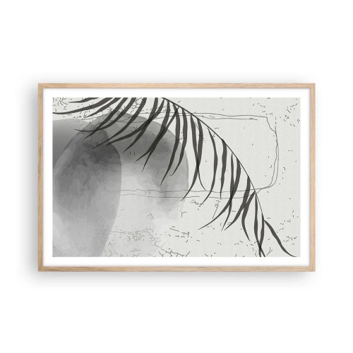 Poster in einem Rahmen aus heller Eiche - Subtile Exotik der Natur - 91x61 cm