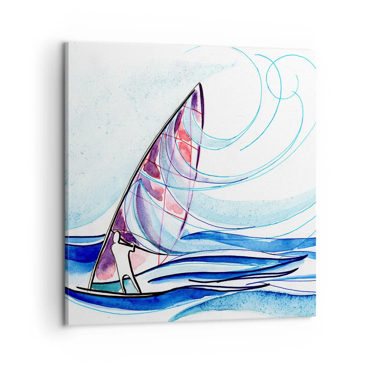 Bild auf Leinwand - Leinwandbild - Mit dem Wind im Rhythmus der Wellen - 50x50 cm