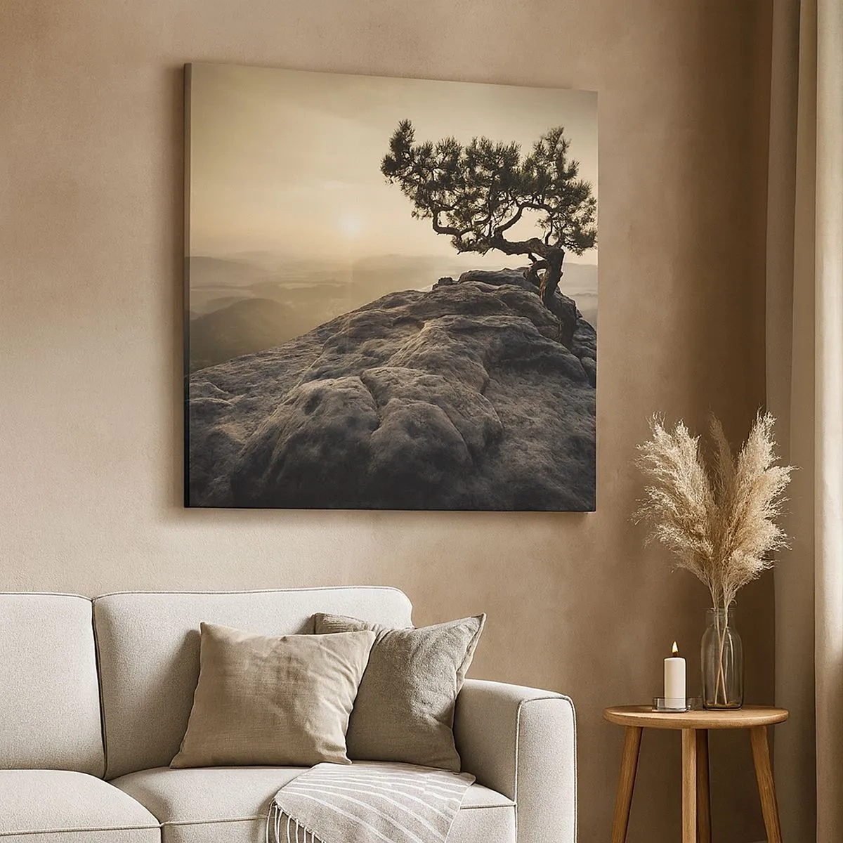 Bild auf Leinwand - Leinwandbild - Das Leben gewinnt immer - 30x30 cm