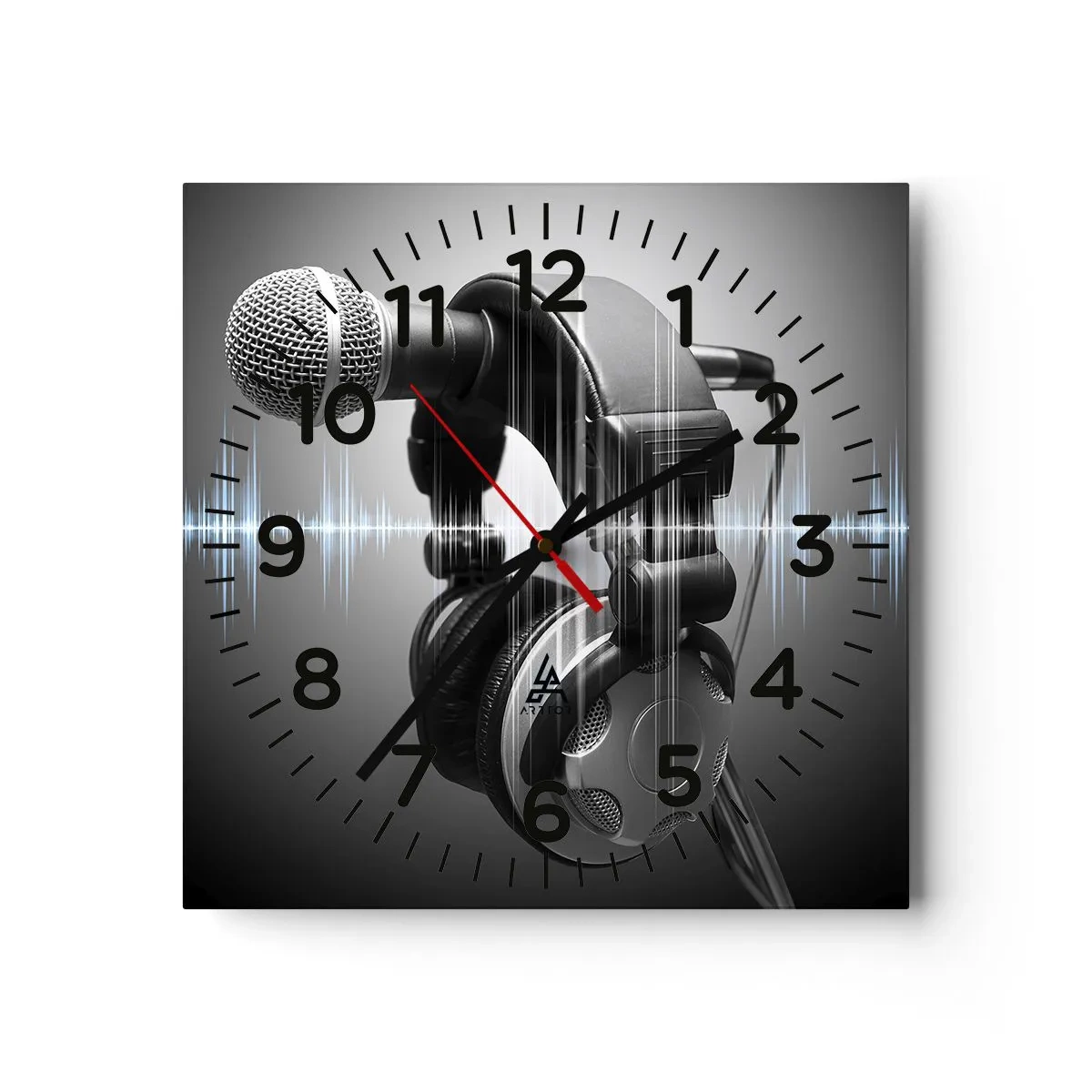Wanduhr - Glasuhr - Du kannst immer noch den Gesang hören - 30x30 cm