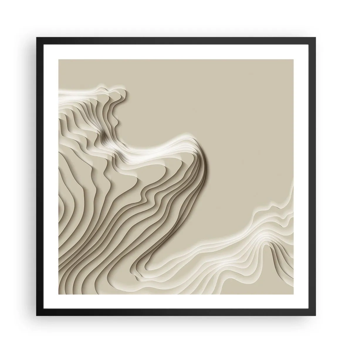 Poster in einem schwarzem Rahmen - Topographie der Kunst - 60x60 cm