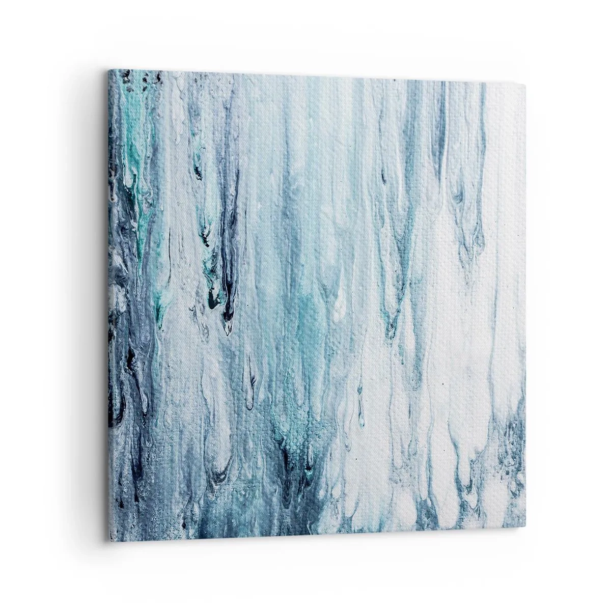 Bild auf Leinwand - Leinwandbild - Blaue Eiszapfen - 50x50 cm