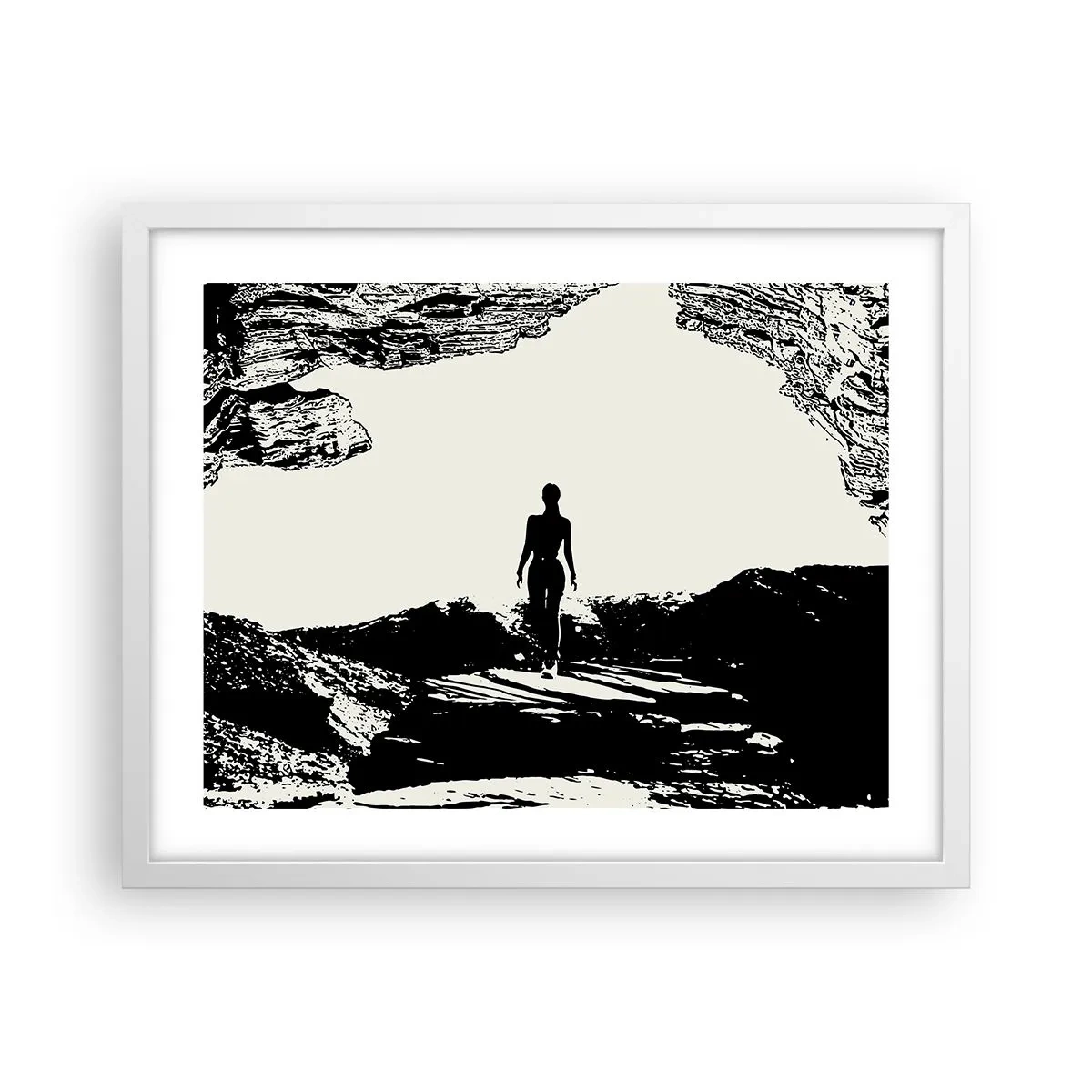 Poster in einem weißen Rahmen - Neuer Blick - 50x40 cm