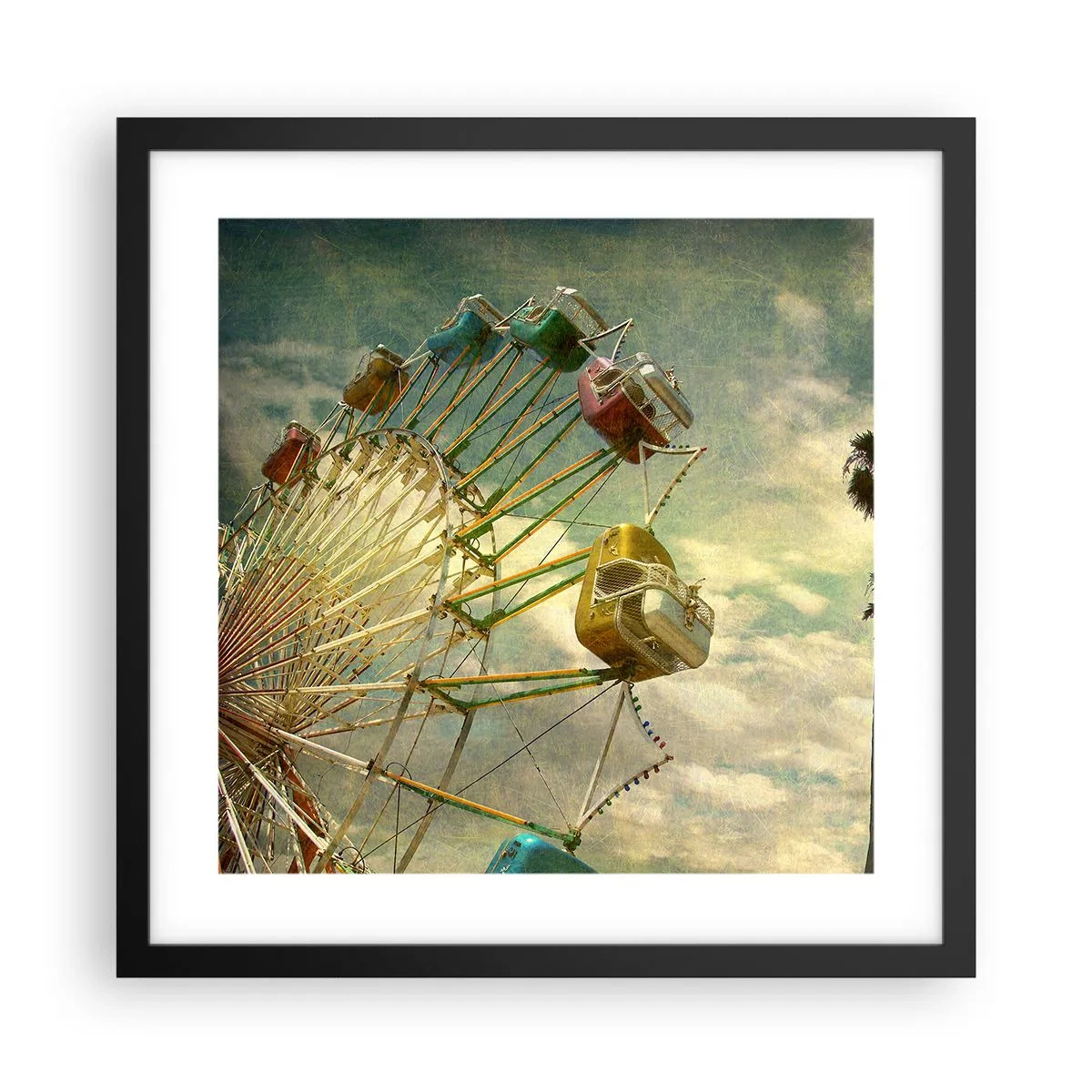 Poster in einem schwarzem Rahmen - Es wird Spaß geben ... - 40x40 cm