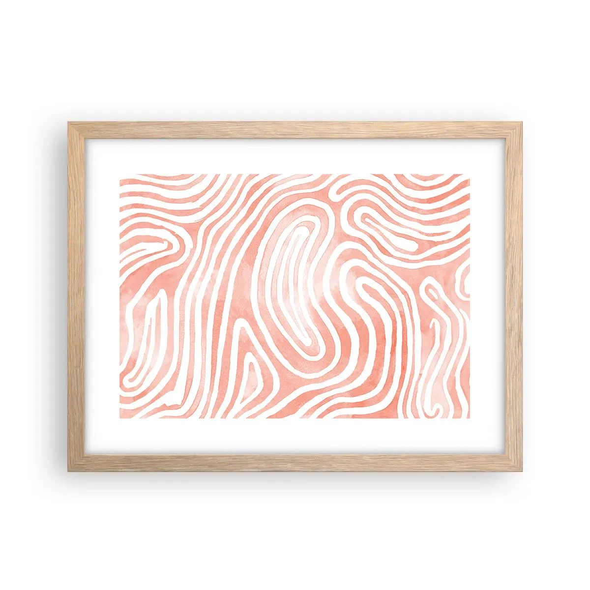 Poster in einem Rahmen aus heller Eiche - Im Korallenlabyrinth - 40x30 cm