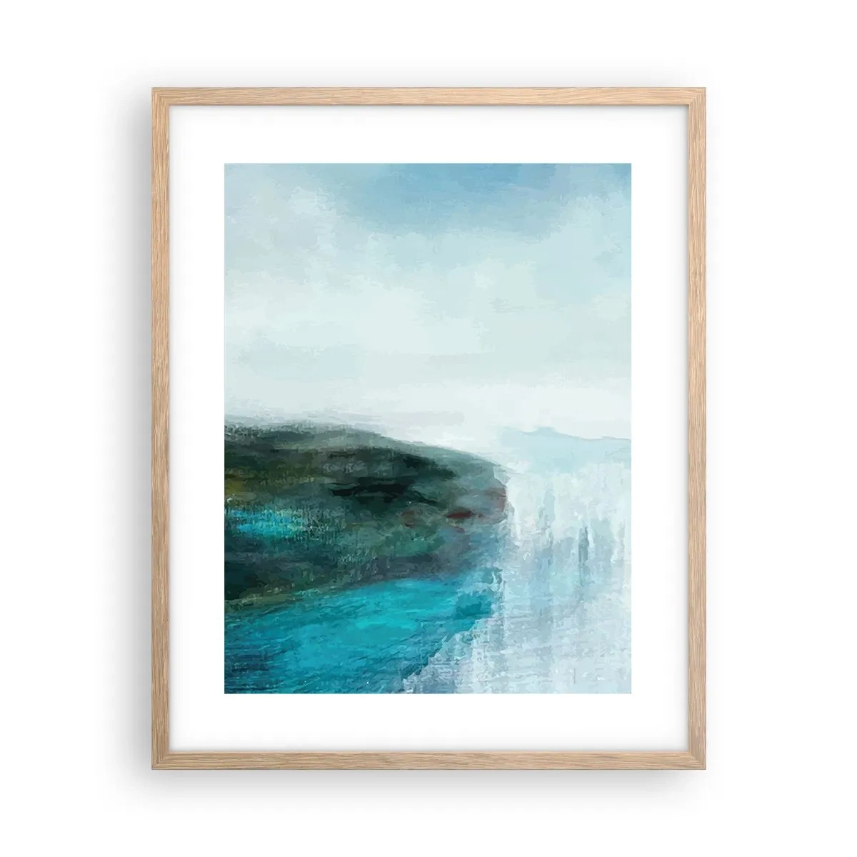 Poster in einem Rahmen aus heller Eiche - Nautische Abstraktion - 40x50 cm