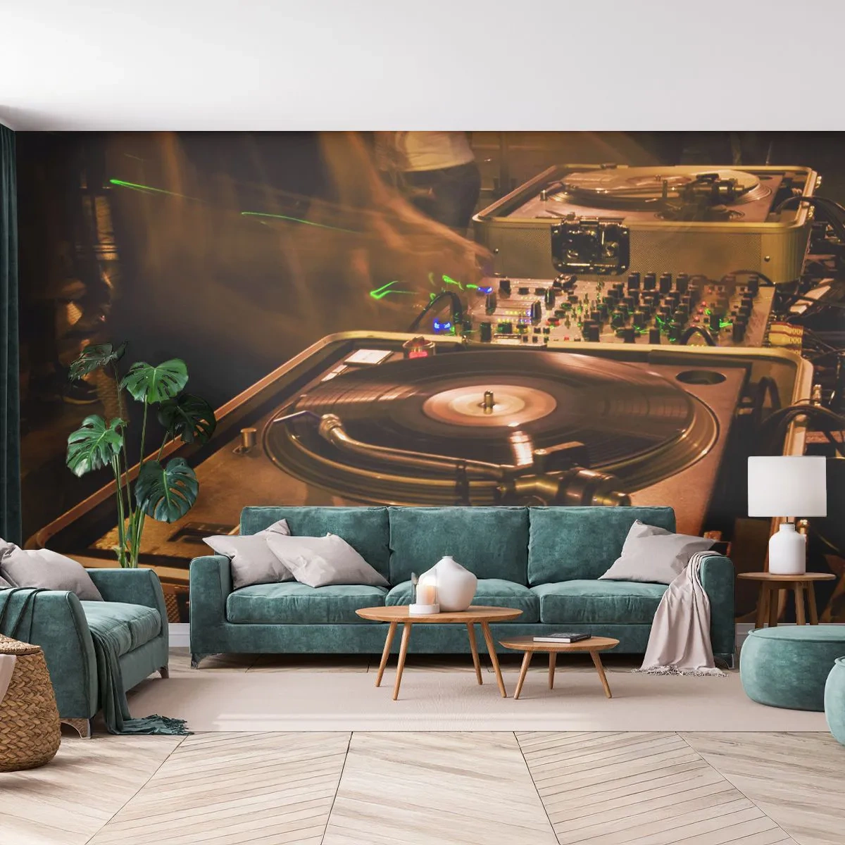 Fototapete Premium Canvas - Kannst du die Kraft spüren? - Musik, DJ, Vinyl - 250x175 cm