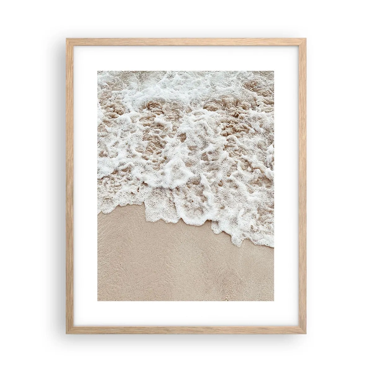 Poster in einem Rahmen aus heller Eiche - Ich komme gleich wieder - 40x50 cm