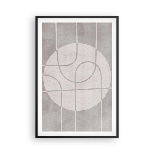 Poster in einem schwarzem Rahmen - Kreisförmig und geradeaus - 61x91 cm