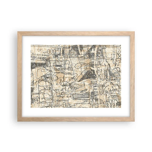 Poster in einem Rahmen aus heller Eiche - Es wartet darauf, entschlüsselt zu werden - 40x30 cm