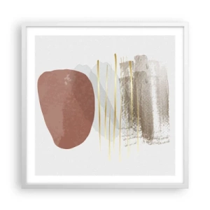 Poster in einem weißen Rahmen - Abstrakte Kolonnade - 60x60 cm