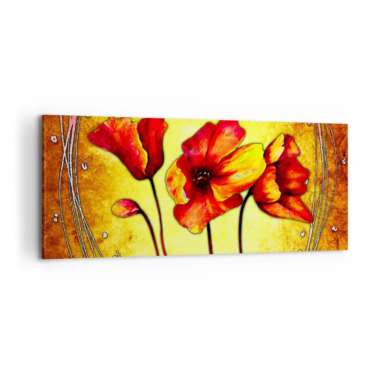 Bild auf Leinwand - Leinwandbild - In Jugendstil-Dekorationen - 100x40 cm