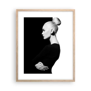 Poster in einem Rahmen aus heller Eiche - Einfach eine Frau - 40x50 cm