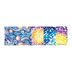 Fototapeten Muster Selbstklebend Deluxe Sticker - Aus einem Gemälde von van Gogh - Abstraktion, Stück, Malerei - 100x30 cm