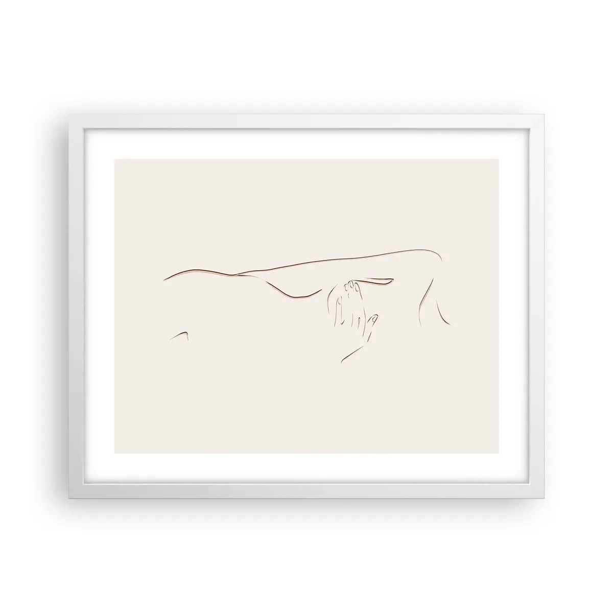 Poster in einem weißen Rahmen - Die Form des Verlangens - 50x40 cm