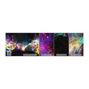 Fototapeten Muster Premium Sand - Freudig gegen die Dunkelheit - Abstraktion, Stück, Explosion - 100x30 cm