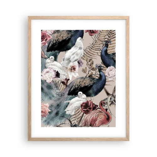 Poster in einem Rahmen aus heller Eiche - Im Schlossgarten - 40x50 cm