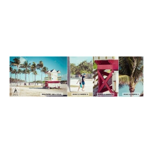 Fototapeten Muster Selbstklebend Deluxe Sticker - Dir steht ein schöner Tag bevor - Landschaft, Strand, Florida - 100x30 cm