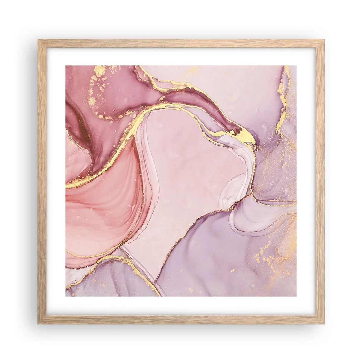 Poster in einem Rahmen aus heller Eiche - Eine Liebkosung der Farben - 50x50 cm