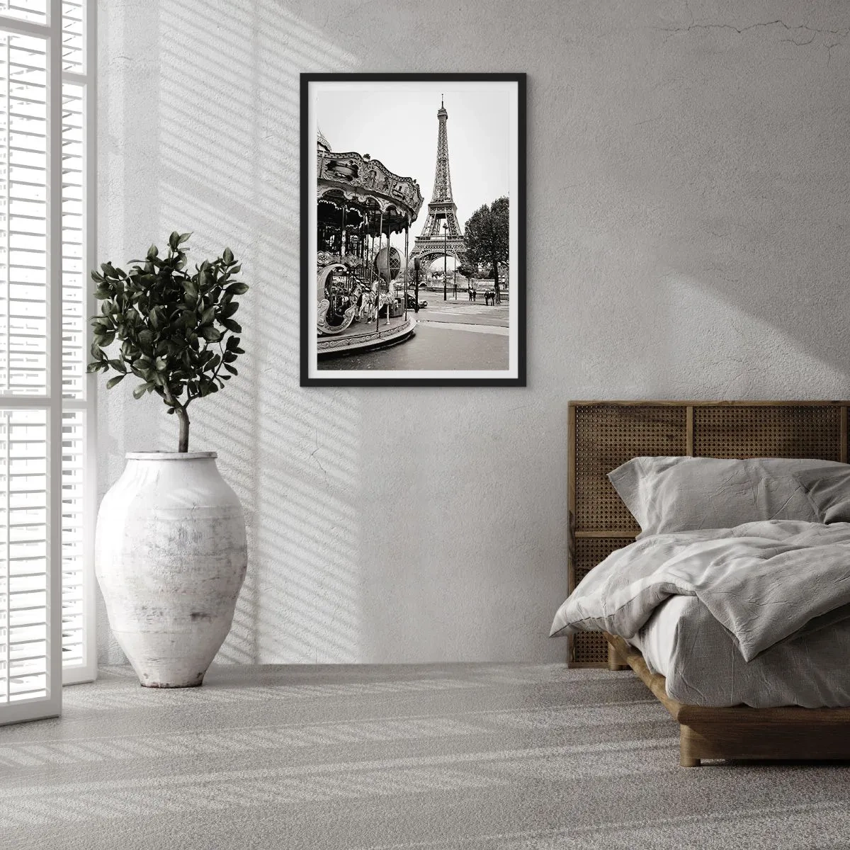Poster in einem schwarzem Rahmen - So lustig ist es nur in Paris - 40x50 cm