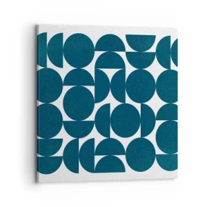 Bild auf Leinwand - Leinwandbild - Kreise und Halbkreise - 70x70 cm
